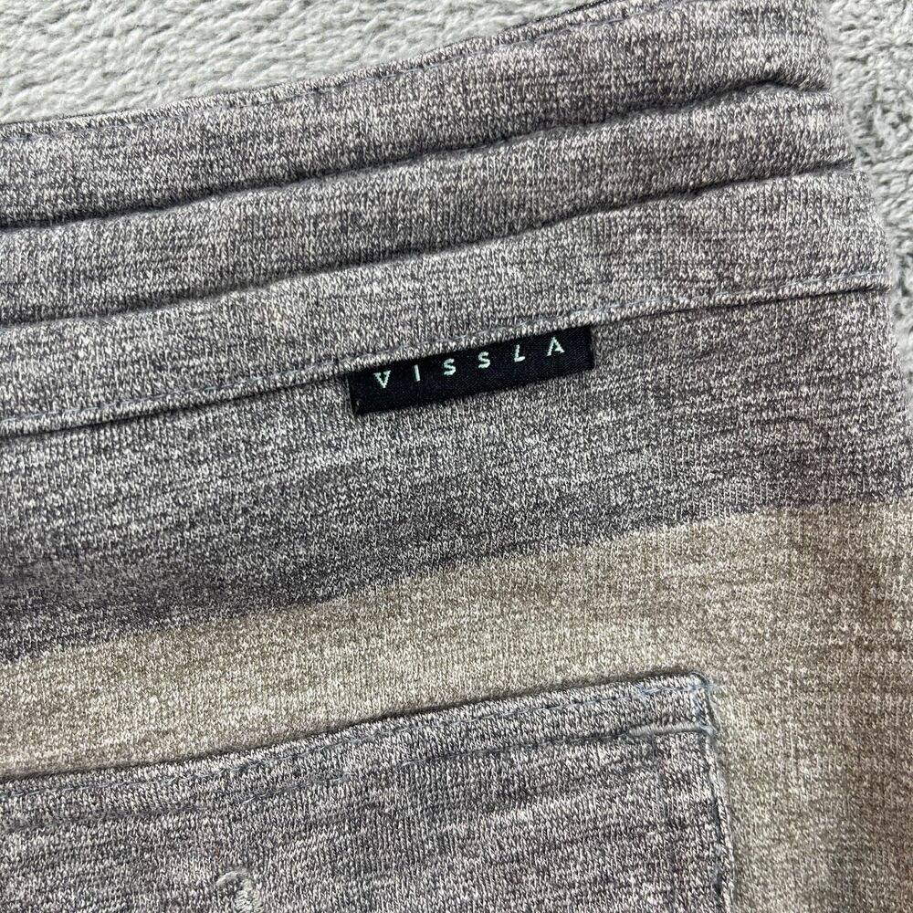 Vissla Mocha Sofa Surfer Board Shorts Mens Medium Gray Blue Striped Swimwear - Picture 7 of 11